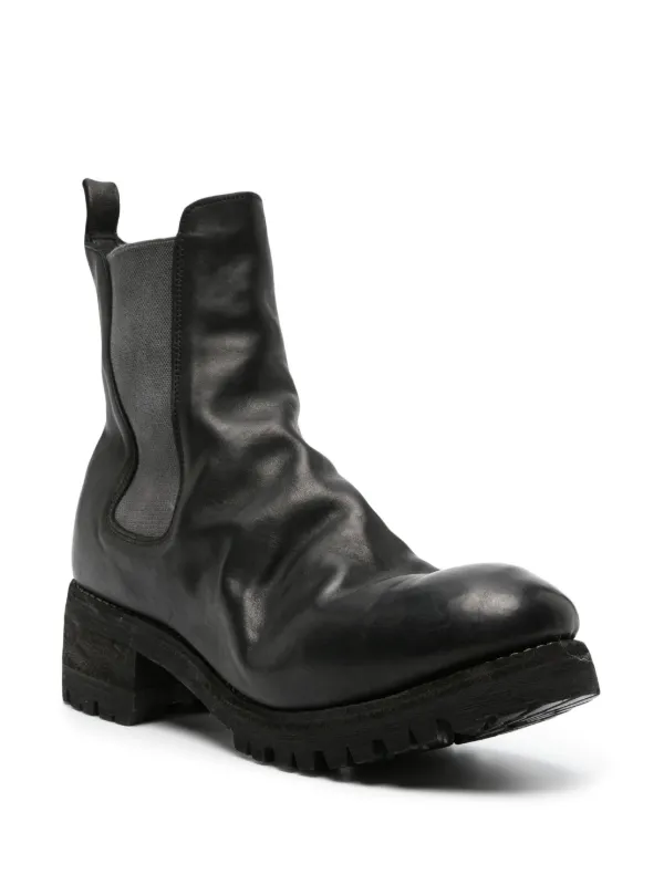 ま*ク様 rip van winkle leather bonsac guidi Black Soft Horse Leather Dual Front Zipper Boots GR07FZI
