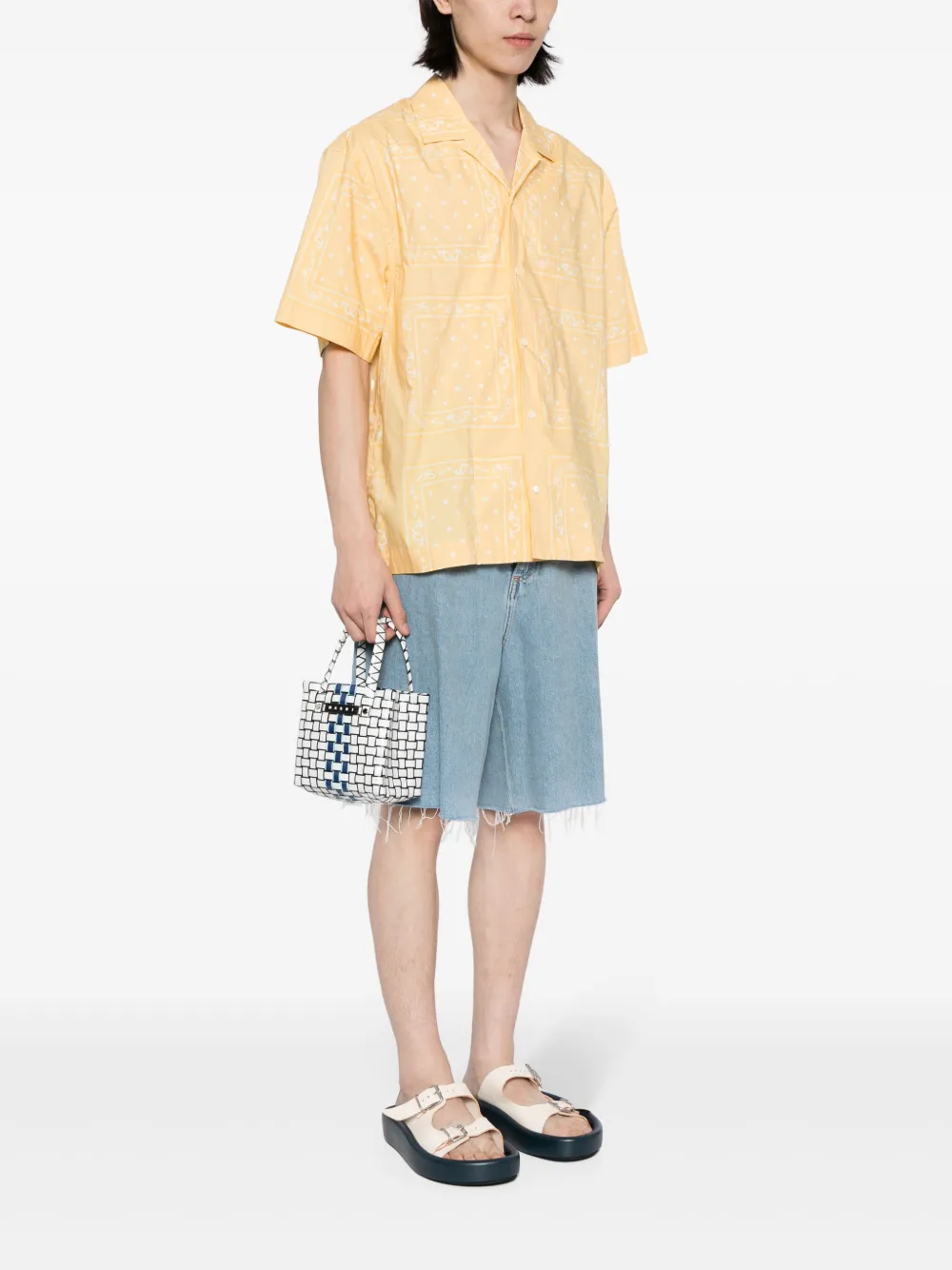 Marni interwoven logo-print tote bag - Veelkleurig