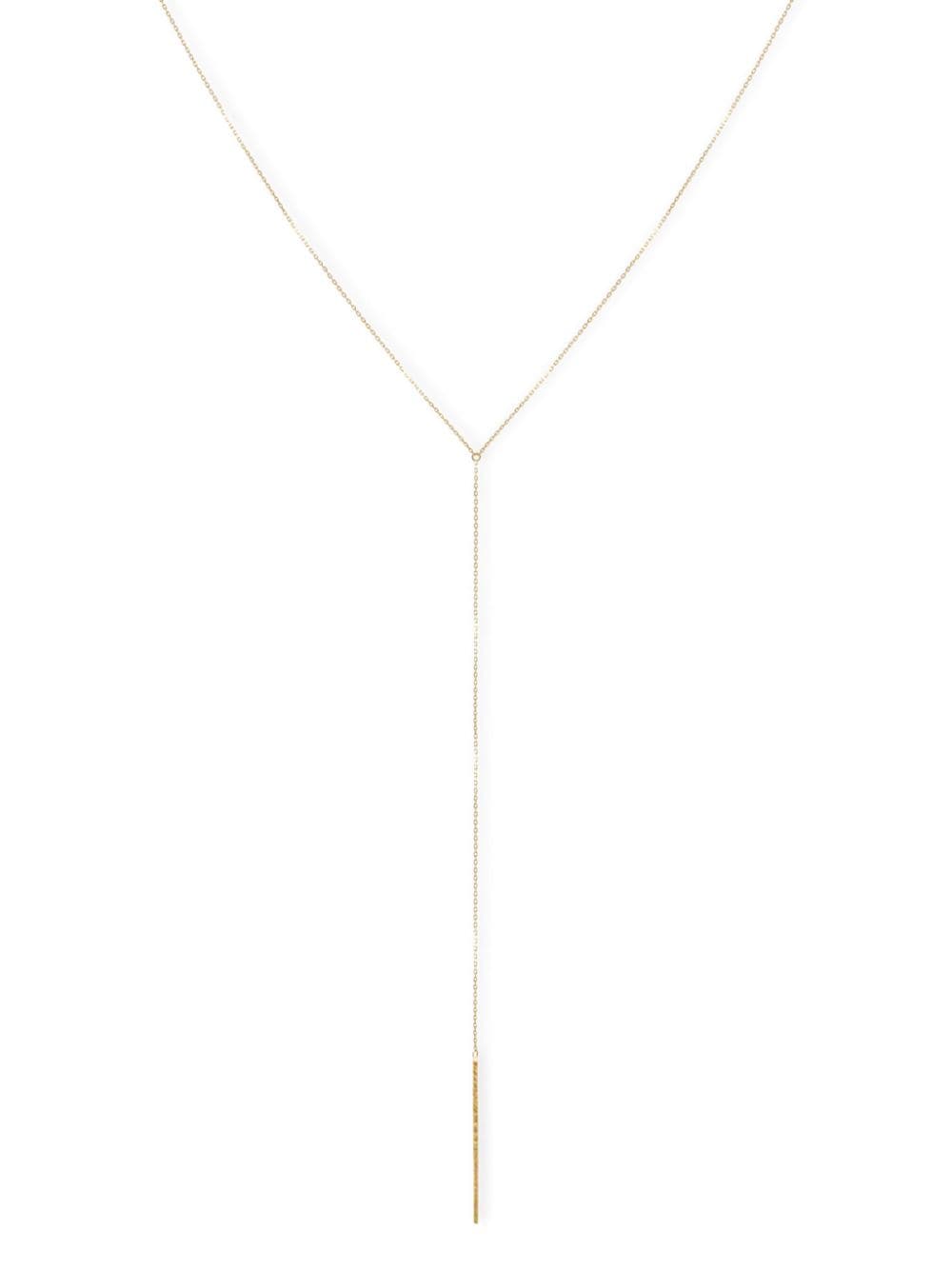 The Alkemistry 18kt Recycled Yellow Gold Nude Shimmer Lariat Necklace