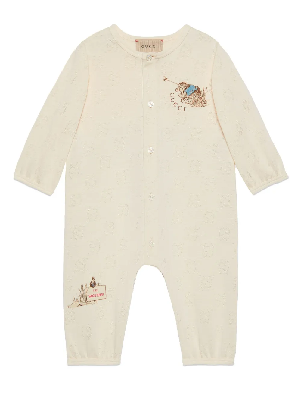 Gucci Kids Pyjama met logoprint Beige