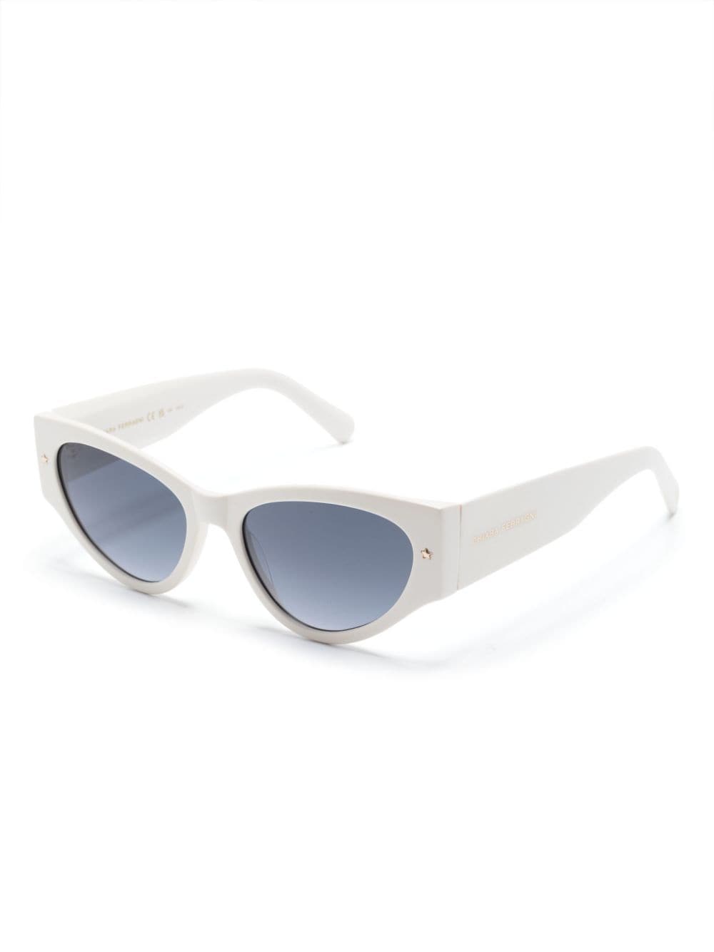 Shop Chiara Ferragni Gradient-lenses Cat-eye Sunglasses In Weiss
