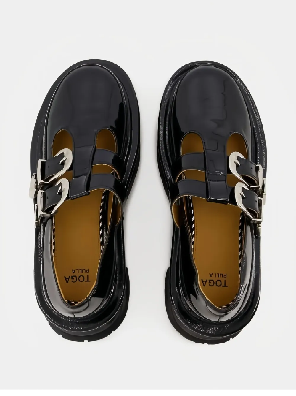 Shop Toga Platform Loafers In Black