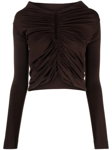 Dolce & Gabbana gathered-detail virgin-wool jersey