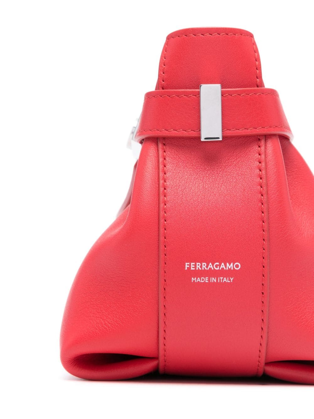 Shop Ferragamo Small Hug Pouch Cross Body Bag In Red