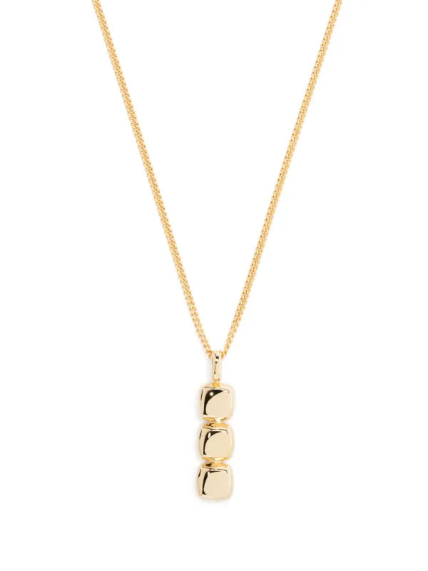 Tom Wood Mini Cushion Pendant Necklace | Dorado | FARFETCH DO