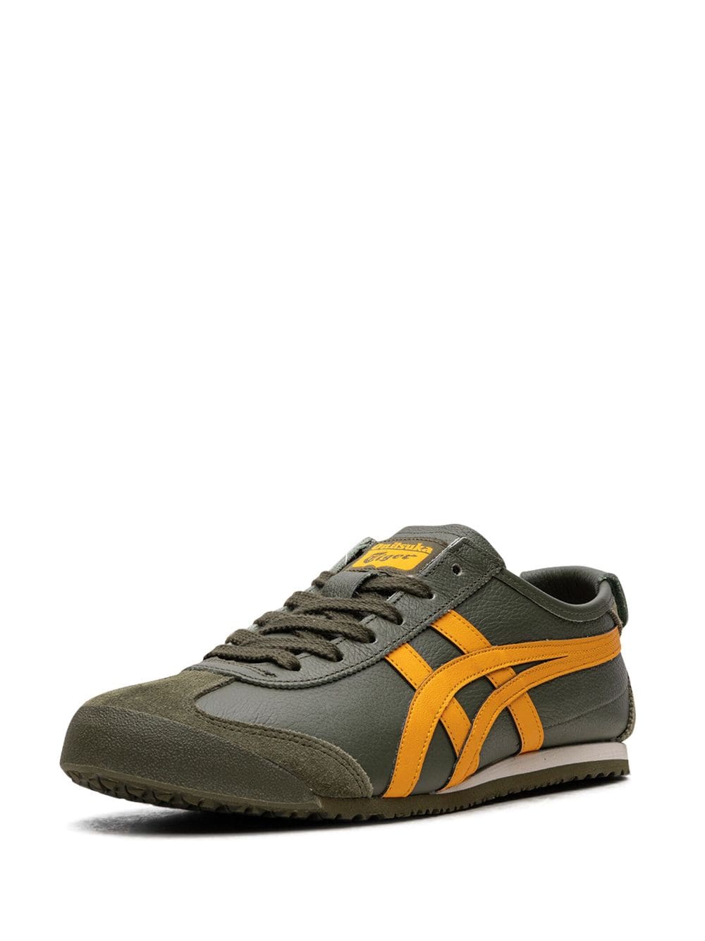 Shop Onitsuka Tiger Mexico 66 "olive/yellow" Sneakers In Green