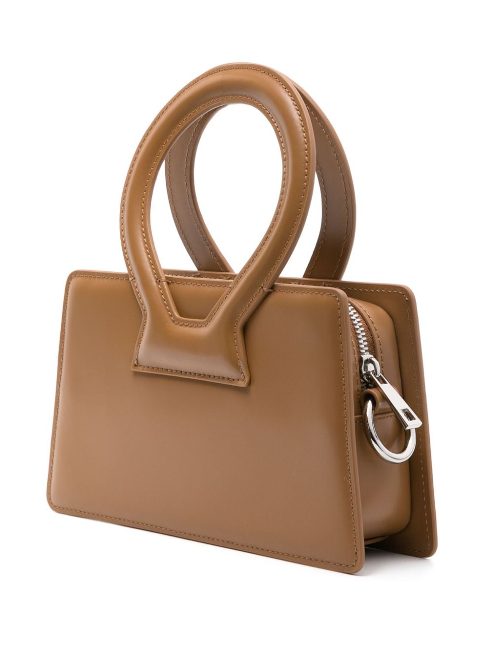 Shop Luar Small Ana Leather Tote Bag In Braun