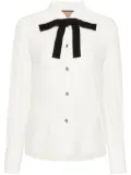 Gucci pussy-bow collar silk shirt - White