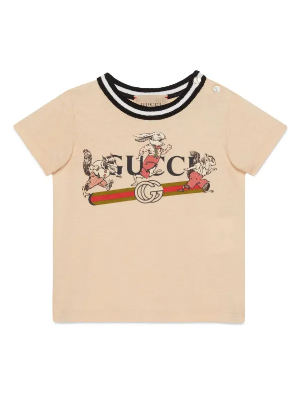 Gucci Logo Print Cotton T-shirt - Farfetch