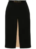 Gucci horsebit-chain striped skirt - Black