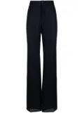 Dolce & Gabbana linen tailored wide-leg trousers - Blue