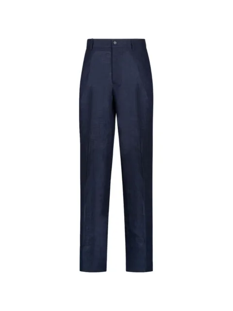 Dolce & Gabbana linen tailored wide-leg trousers