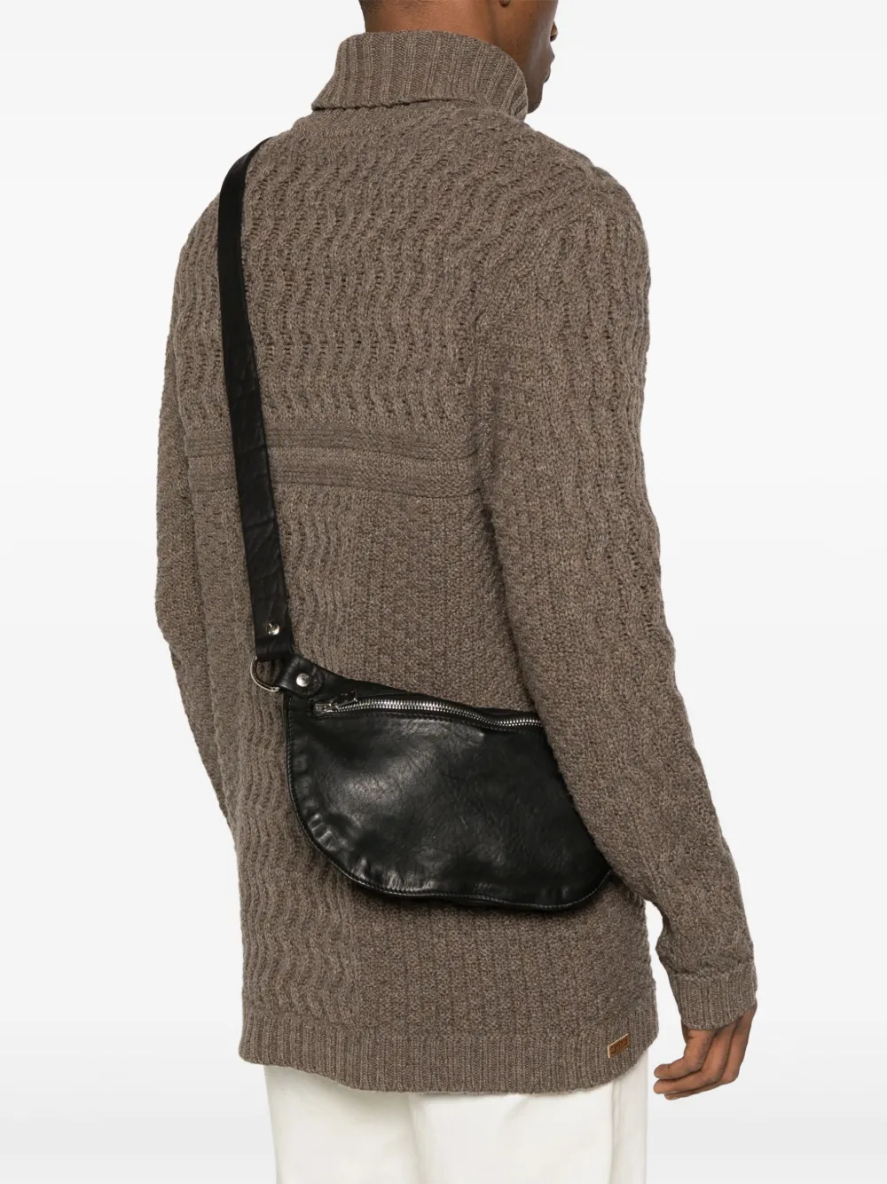 Guidi Q100 leather belt bag - Zwart