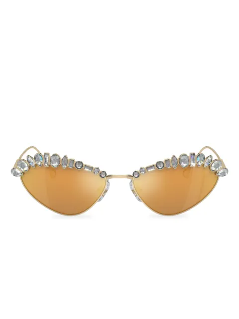 Swarovski lentes de sol con armazón cat eye y detalles de cristal