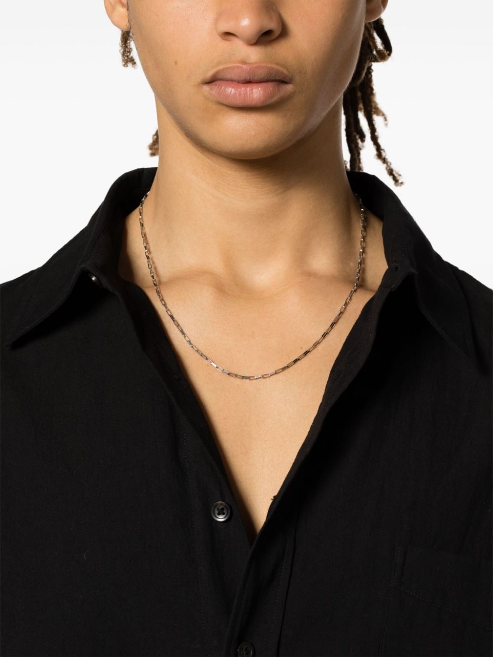 Shop Tom Wood Billie Chain Necklace In Silver