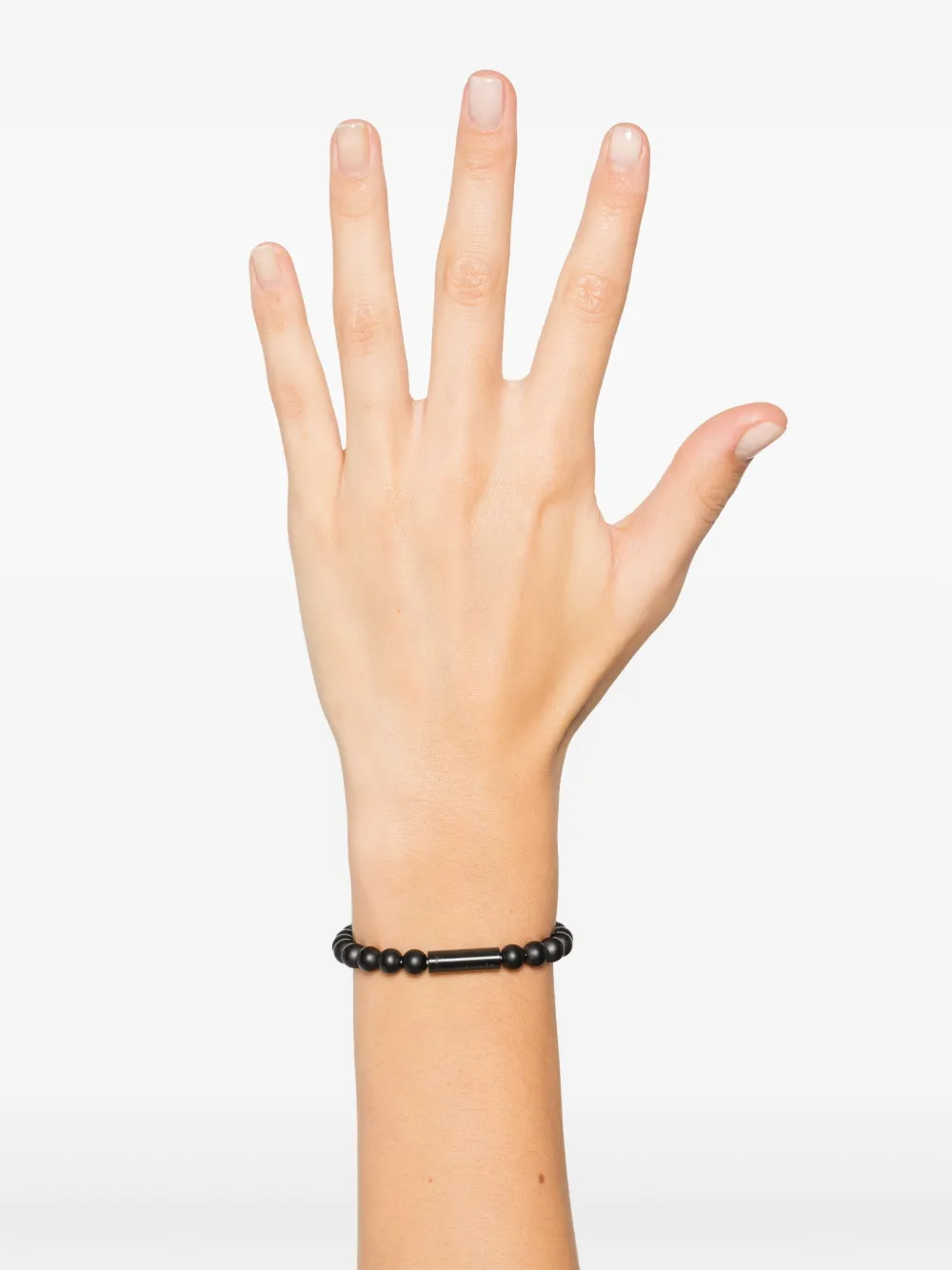 Le Gramme Ceramic-beads Bracelet In Schwarz