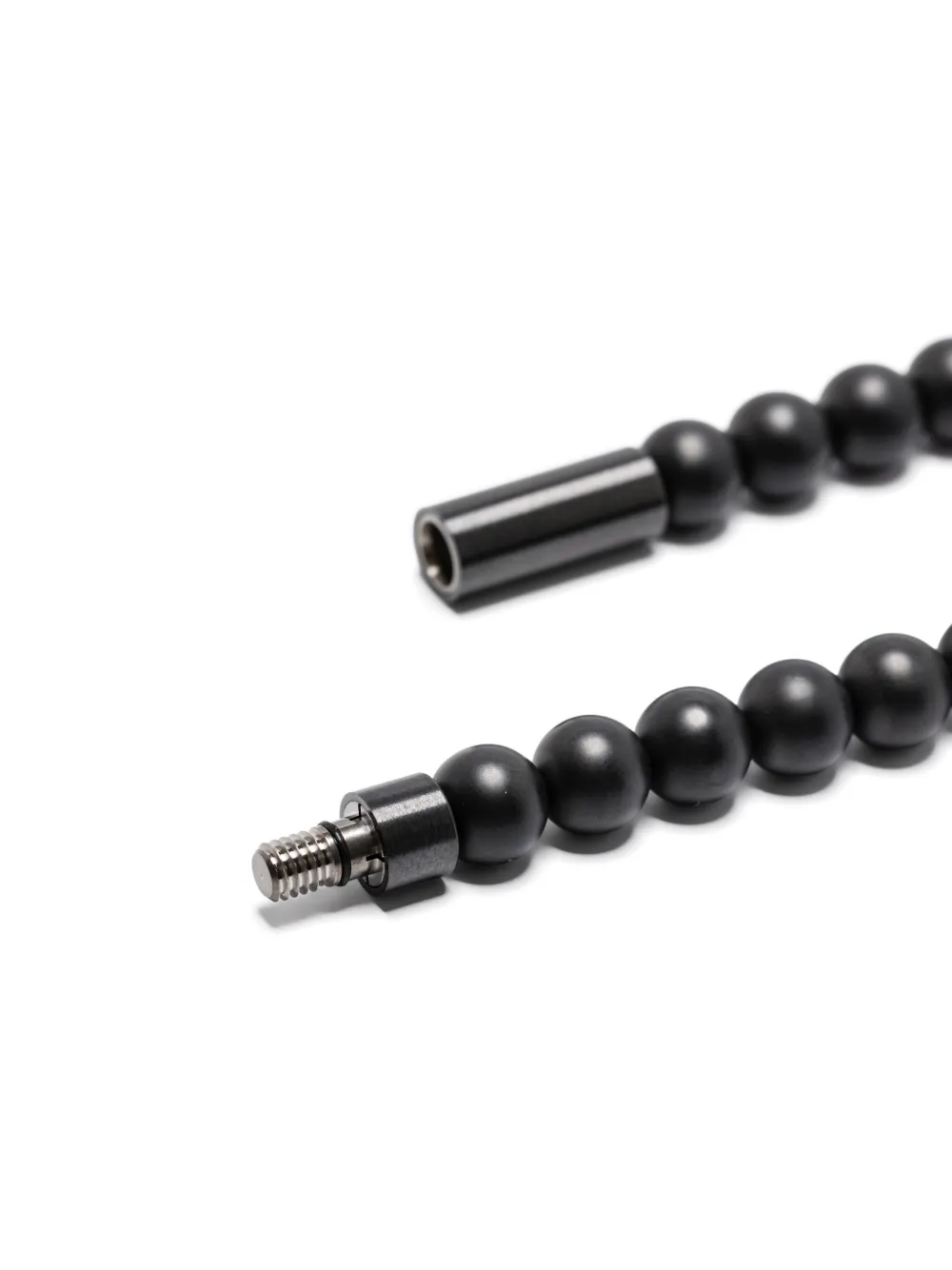 Le Gramme Ceramic-beads Bracelet In Schwarz