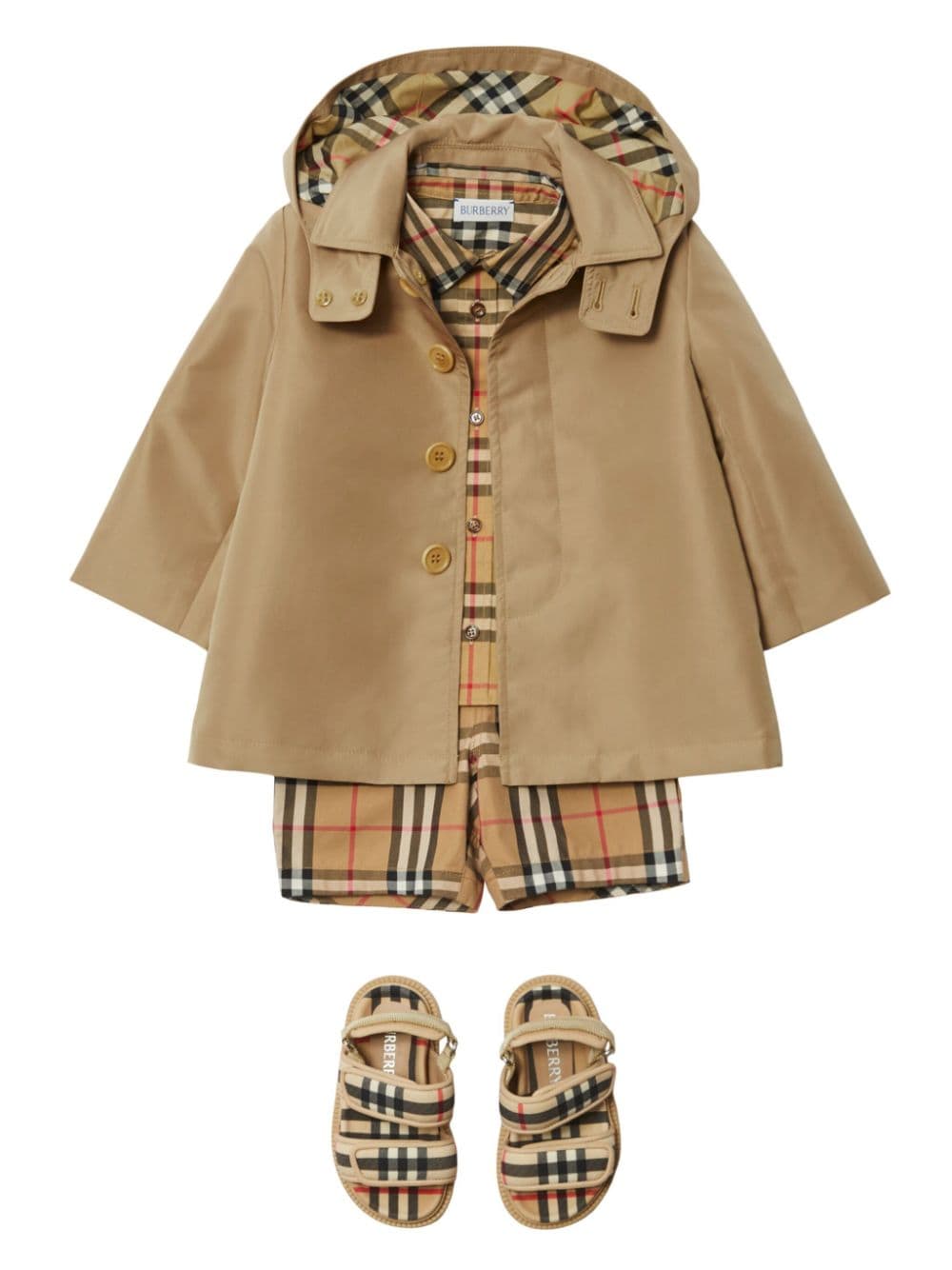 Shop Burberry Vintage Check-lining Trench Coat In Neutrals