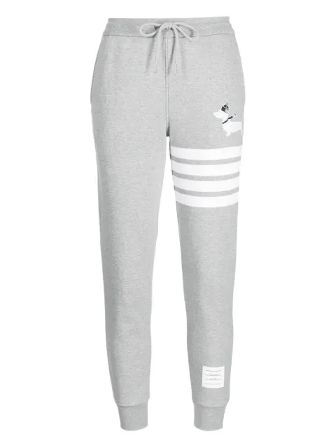 Thom Browne dog-print striped track pants