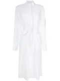 Peter Do belted-waist button-down dress - White