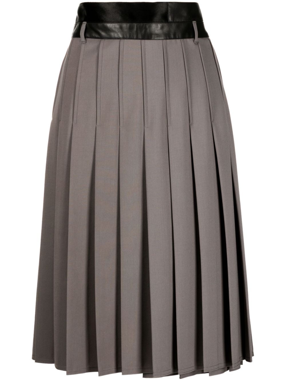 Peter Do High-waist Pleated Skirt In Grey