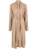 Peter Do belted-waist button-down dress - Neutrals