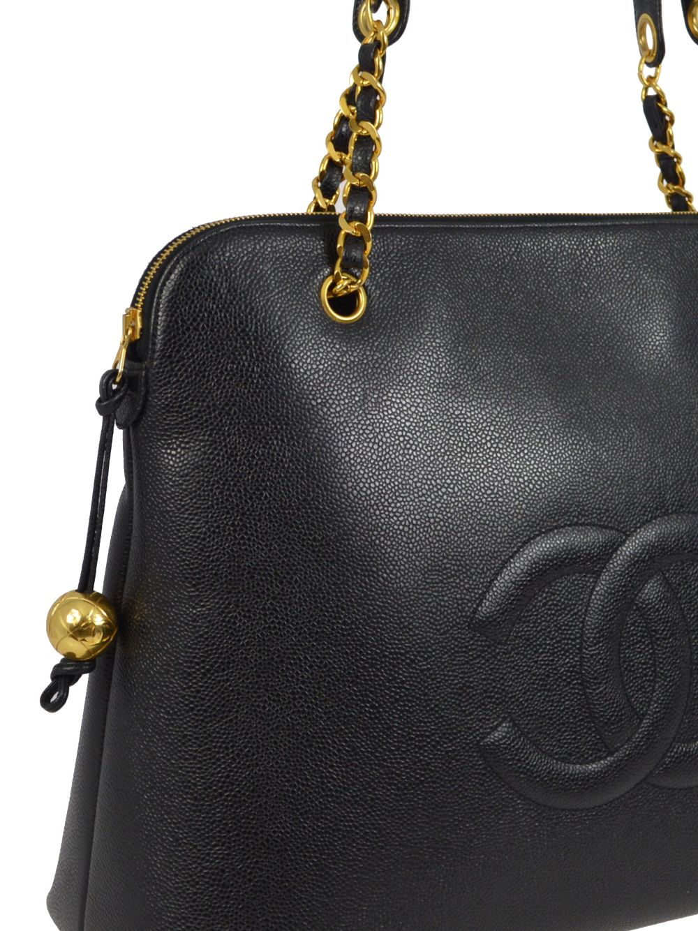 CHANEL 1995 CC-stitch leather tote bag Women