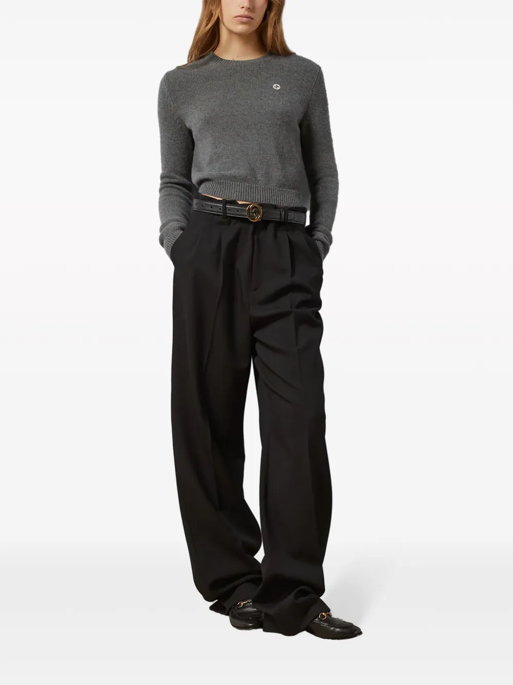 Gucci Broek met paperbagtaille Zwart