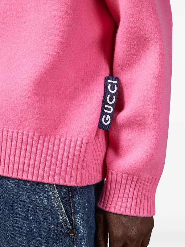 Gucci roll neck Wool Jumper Pink FARFETCH AE