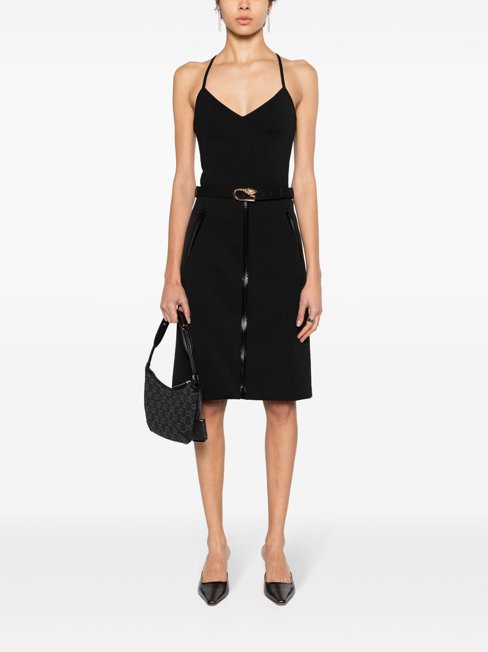 Gucci high-waisted wool skirt - Black