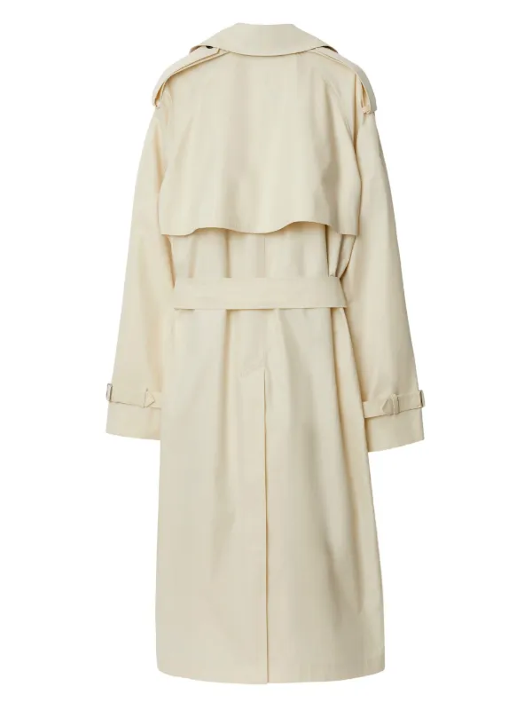 Burberry double breasted Cotton Trench Coat Farfetch