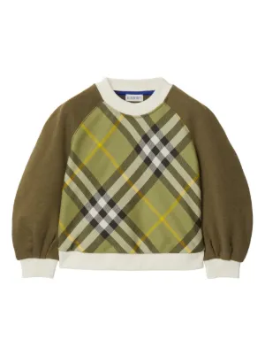 Burberry Kids Vintage check pattern Cotton Sweatshirt Farfetch