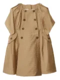 Burberry Kids double-breasted cotton dress - Neutrals