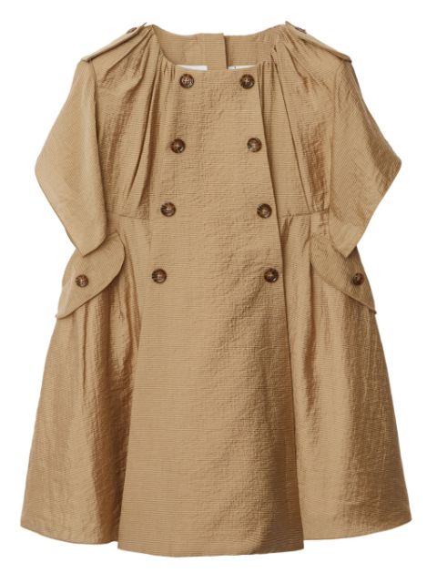 Burberry Kids double-breasted cotton dress
