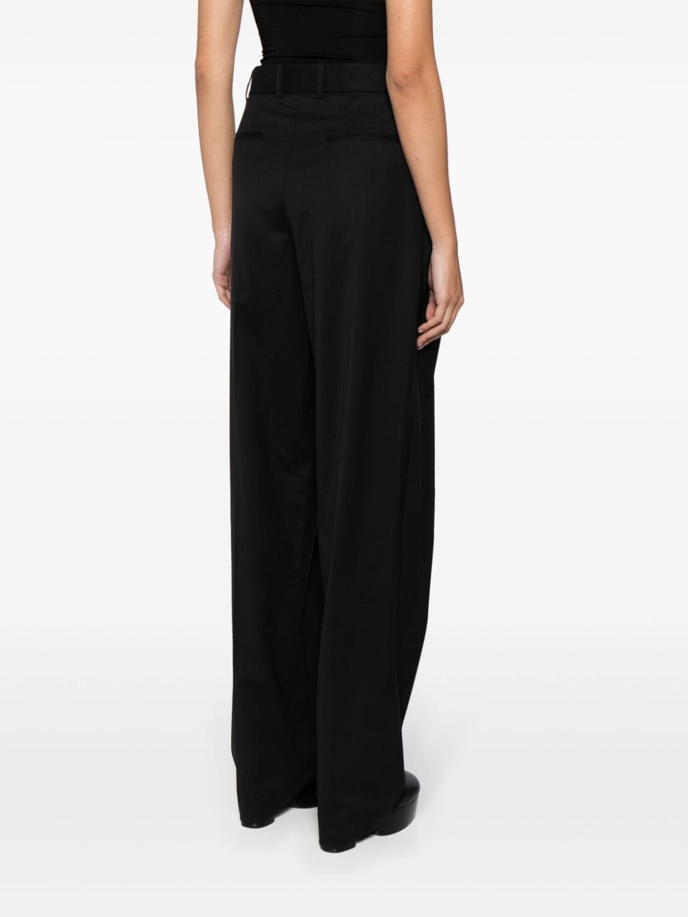 Shop Peter Do Pressed-crease Tailored Trousers In Black