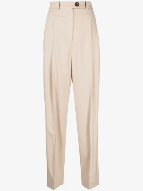 Peter Do pleat-detailing button-fastening tapered trousers 