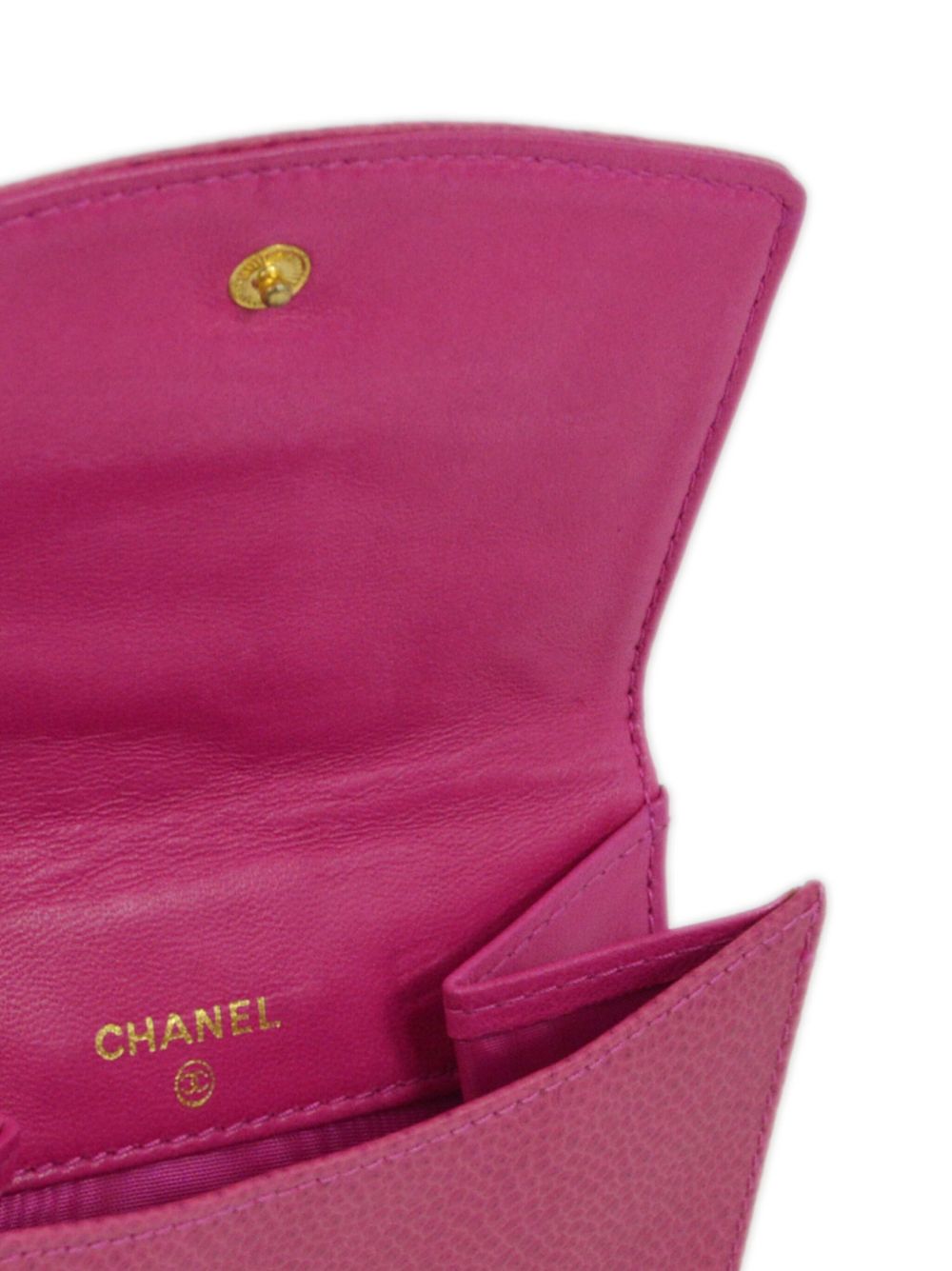 CHANEL 1995 CC caviar leather wallet Women