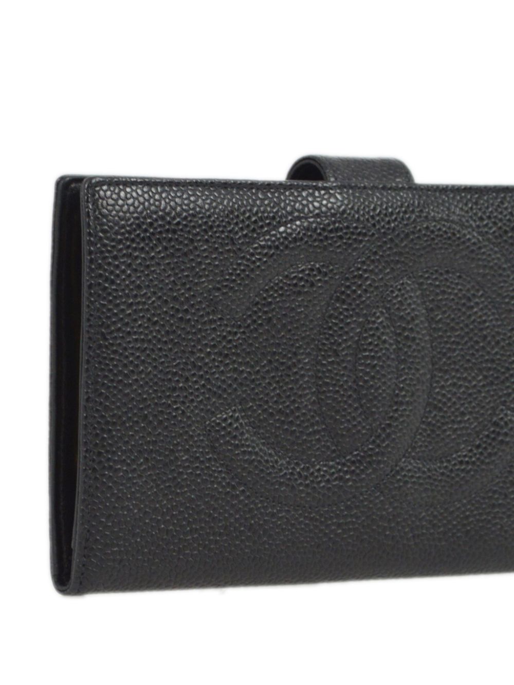 Affordable HOT SALE CHANEL 1997 CC-embossed leather wallet Women