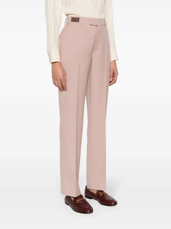 Gucci mid rise Wool Tailored Trousers Pink FARFETCH CA