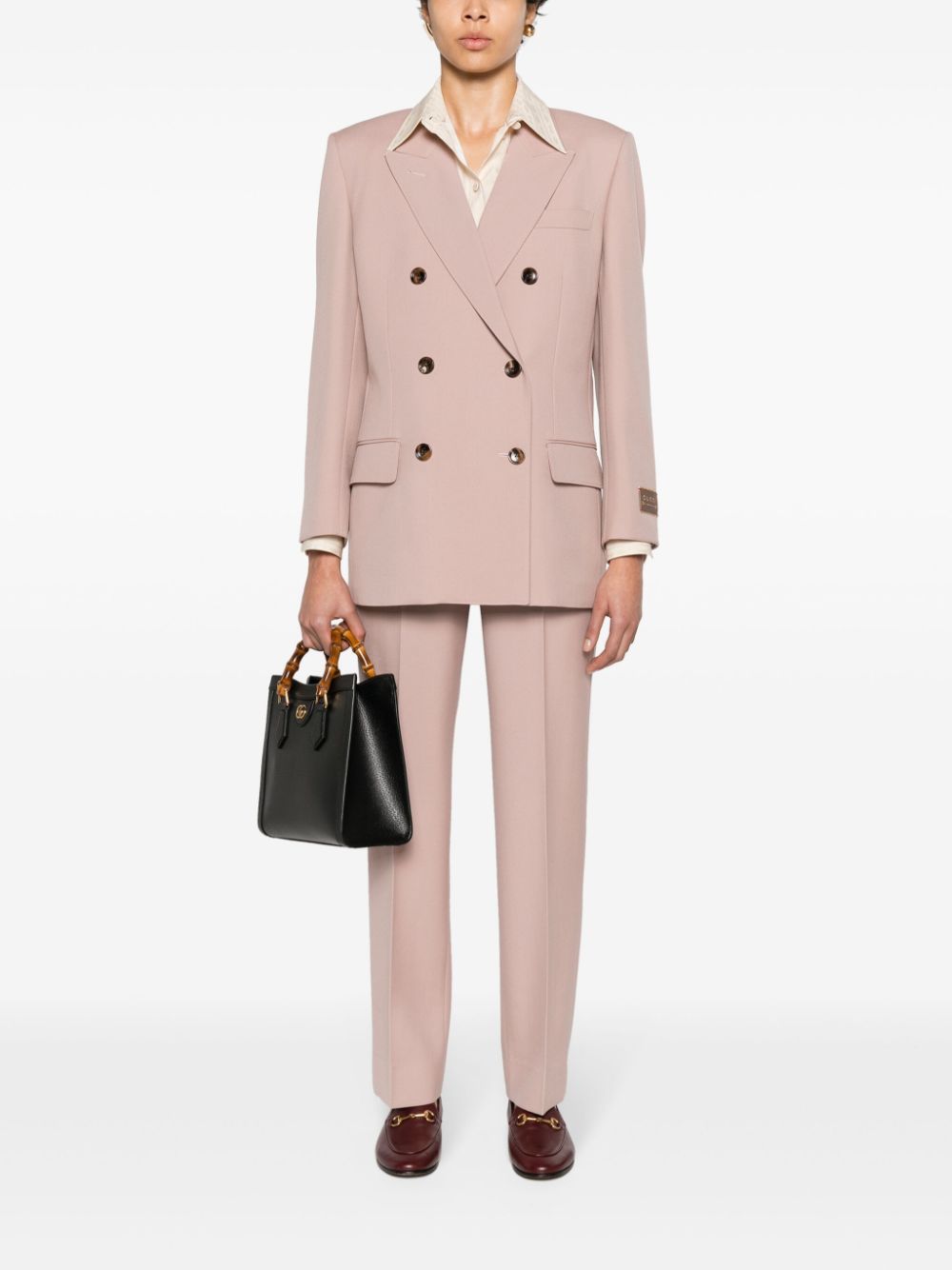 Gucci mid-rise wool tailored trousers - Pink