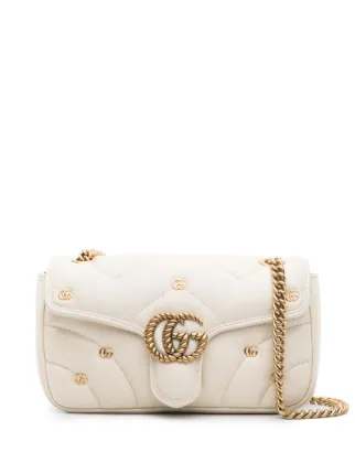 Gucci GG Marmont Kleine Schoudertas | Wit | FARFETCH NL