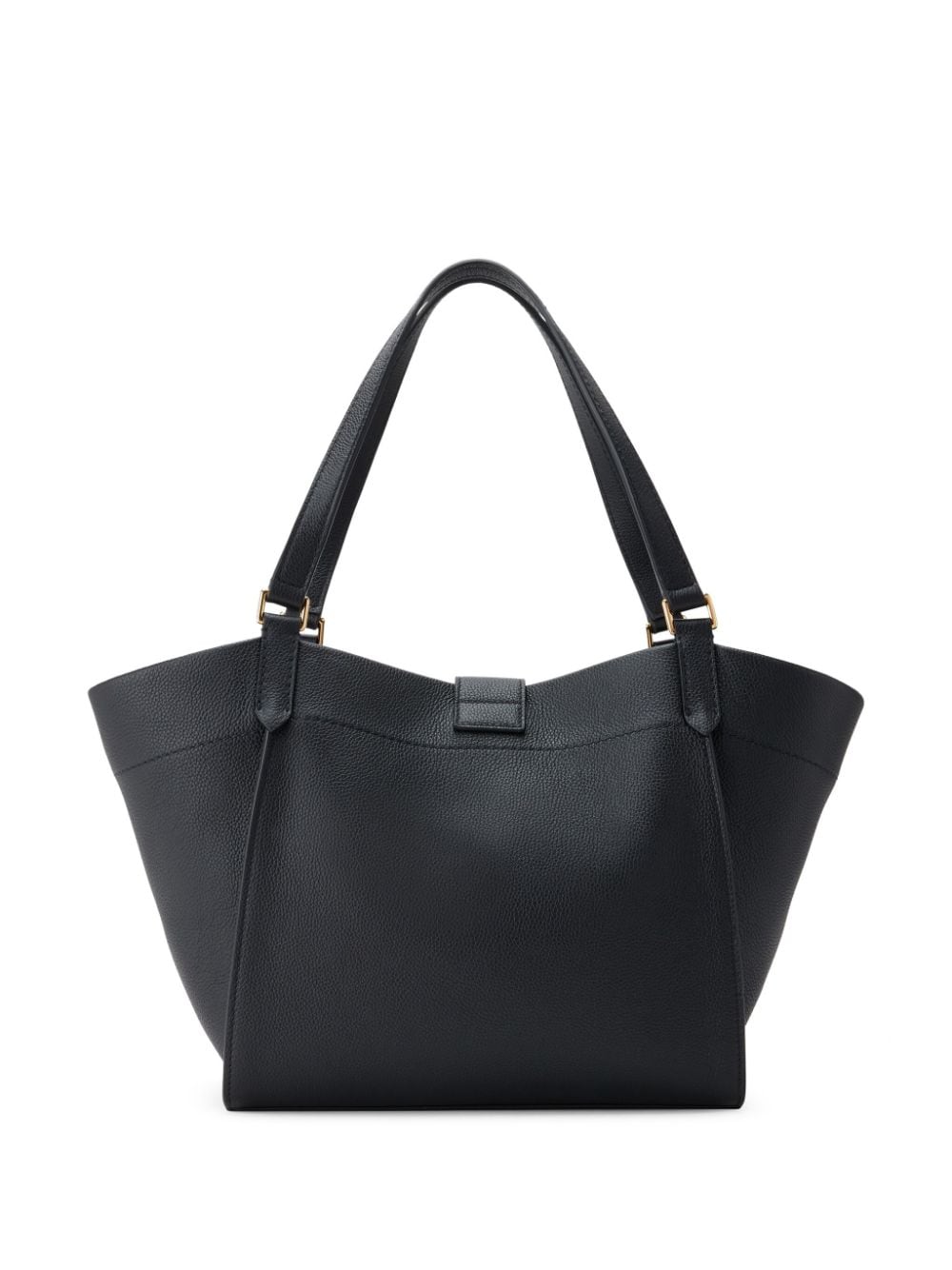 Shop Tom Ford Large Tara Leather Tote Bag In Black