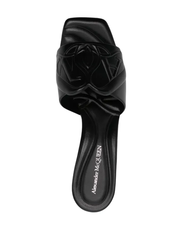 サンダル・ミュール Seal Heeled Sandals - Alexander McQueen - Leather - Black/Ar Alexander McQueen Seal Sandal - Joseph