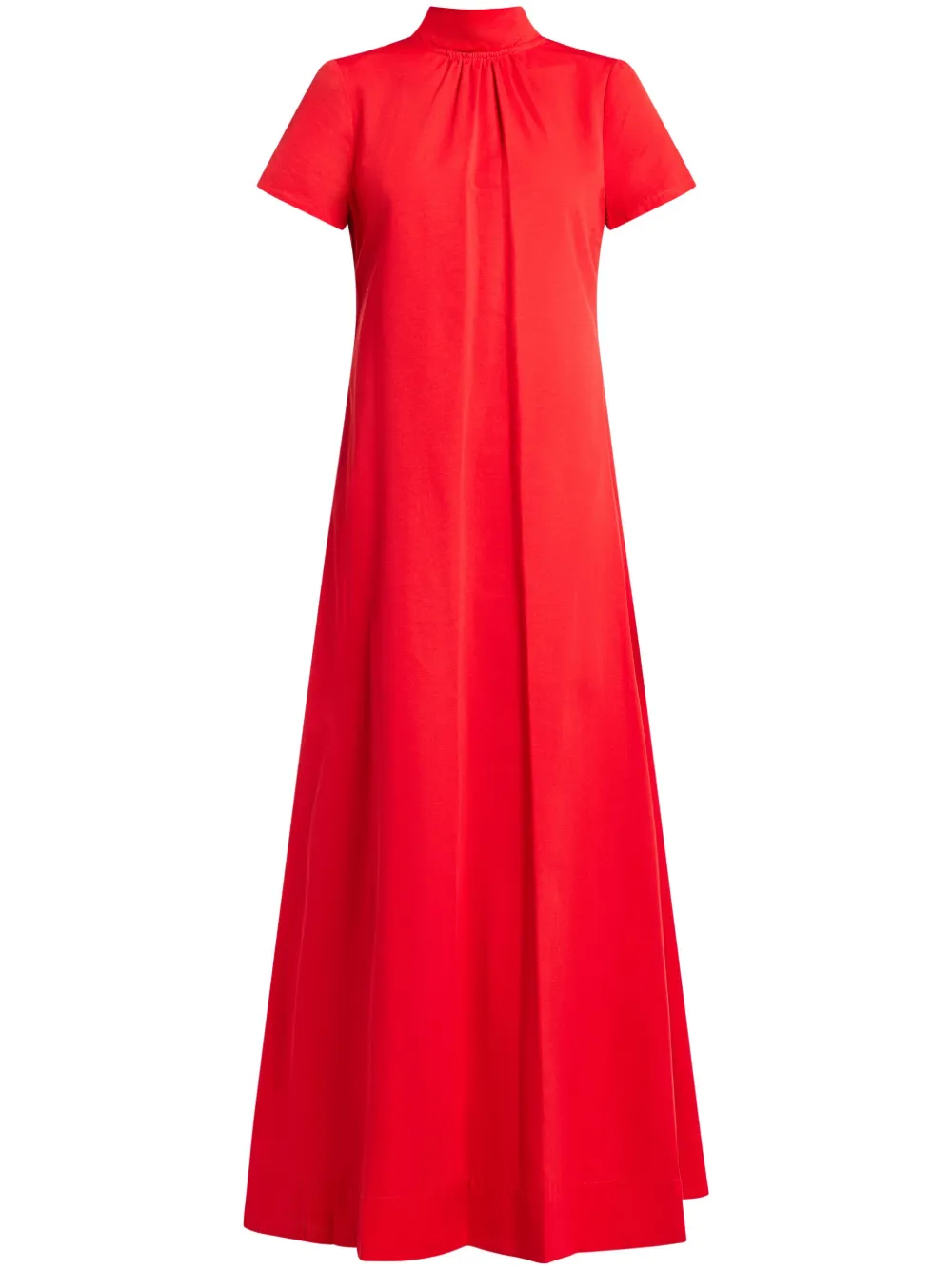 STAUD Ilana maxi-jurk met hoge hals Rood