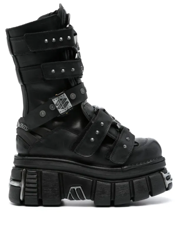 VETEMENTS x New Rock Gamer Bottines a Plateforme Noir FARFETCH CM