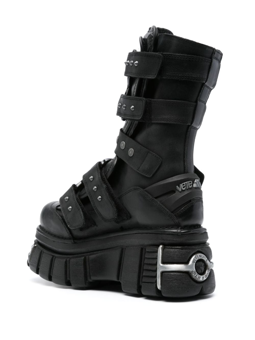 Shop Vetements X New Rock Gamer Platform Boots In Black