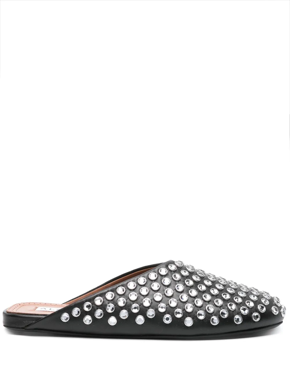 Image 1 of Alaïa crystal-embellished leather mules