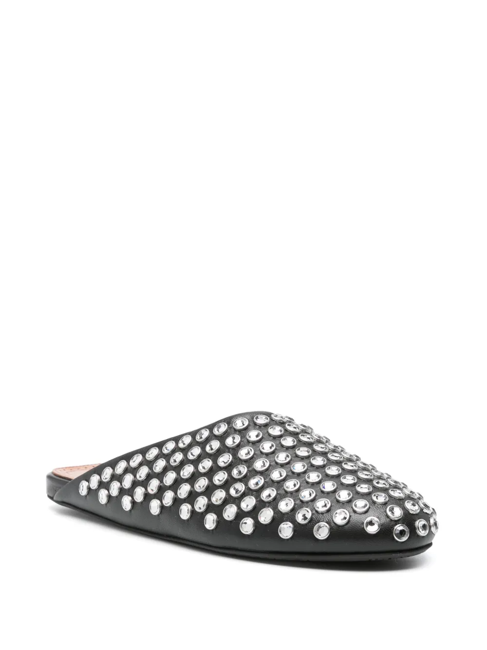 Image 2 of Alaïa crystal-embellished leather mules