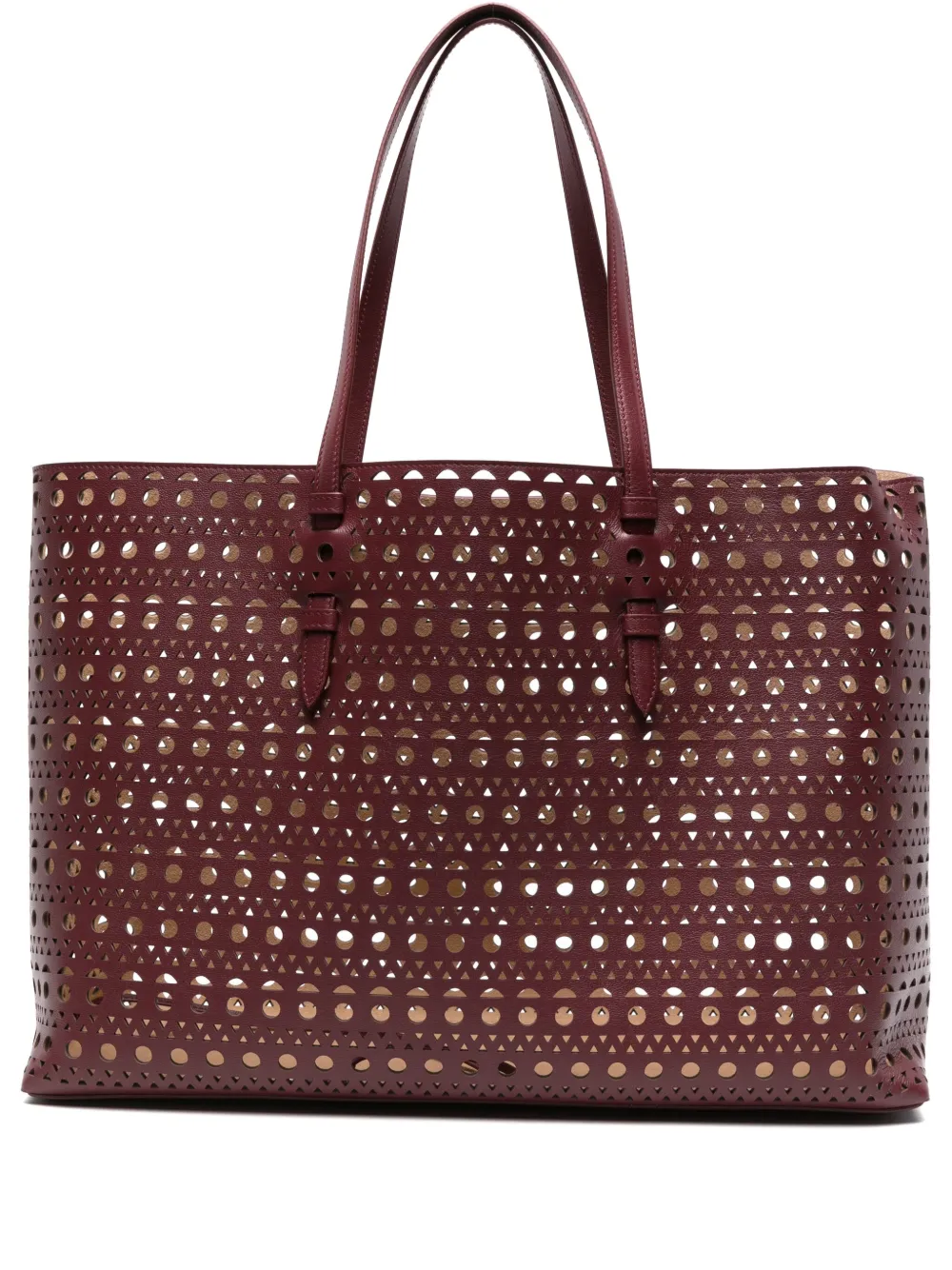 Alaïa sac cabas Mina 44 à design perforé | rouge | Image 1