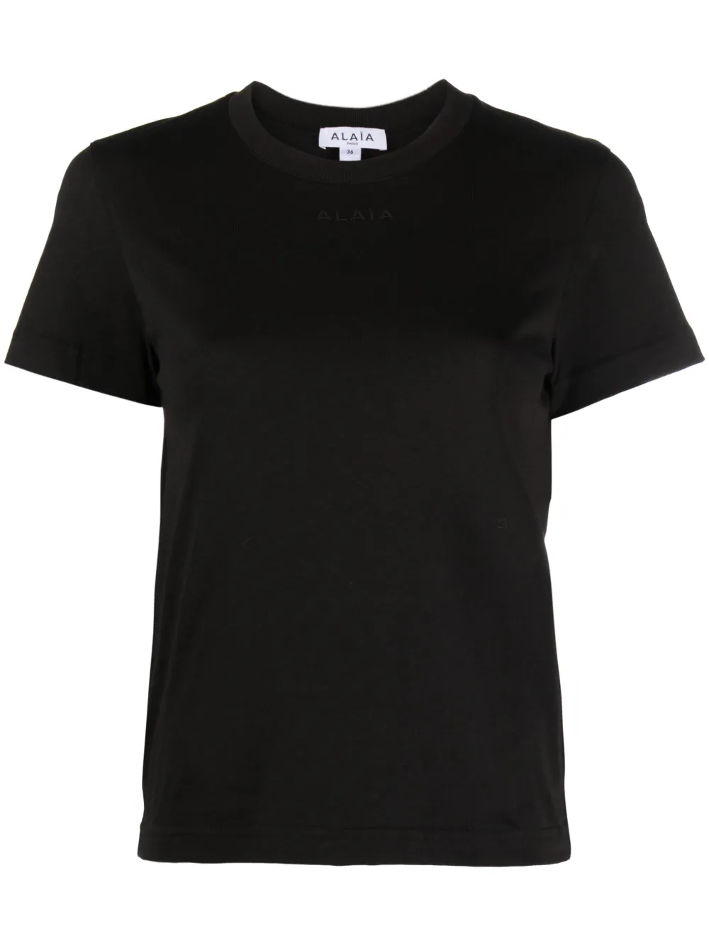 Alaïa logo-embroidered cotton T-shirt | Black | Image 1